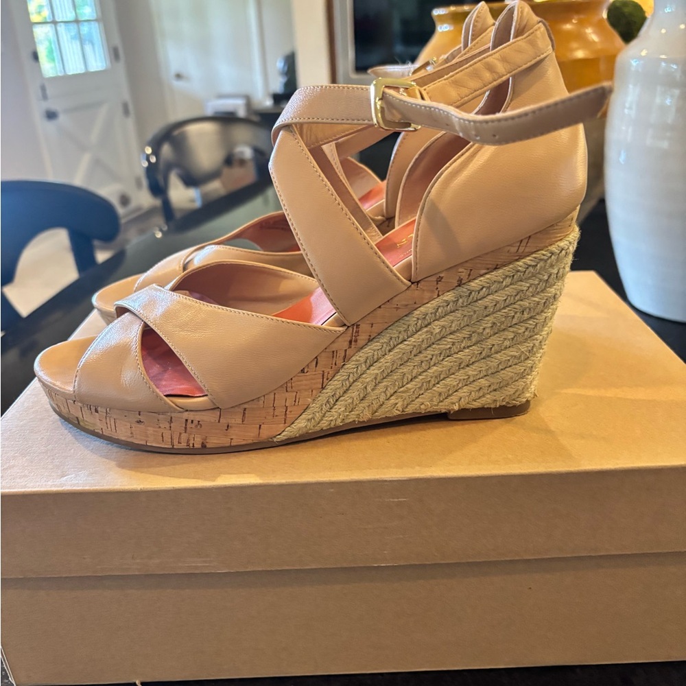 Cole Haan Women's Beige Wedge Sandal - Picture 3 of 4